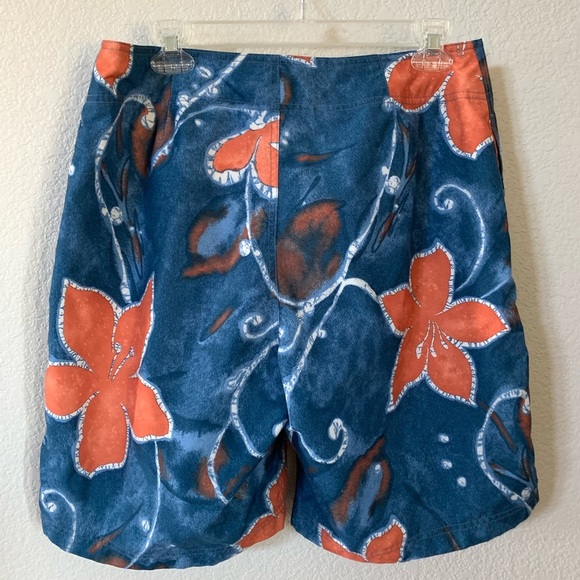 Nautica Swim Trunk Shorts Hawaiian Floral 30 - Picture 3 of 7
